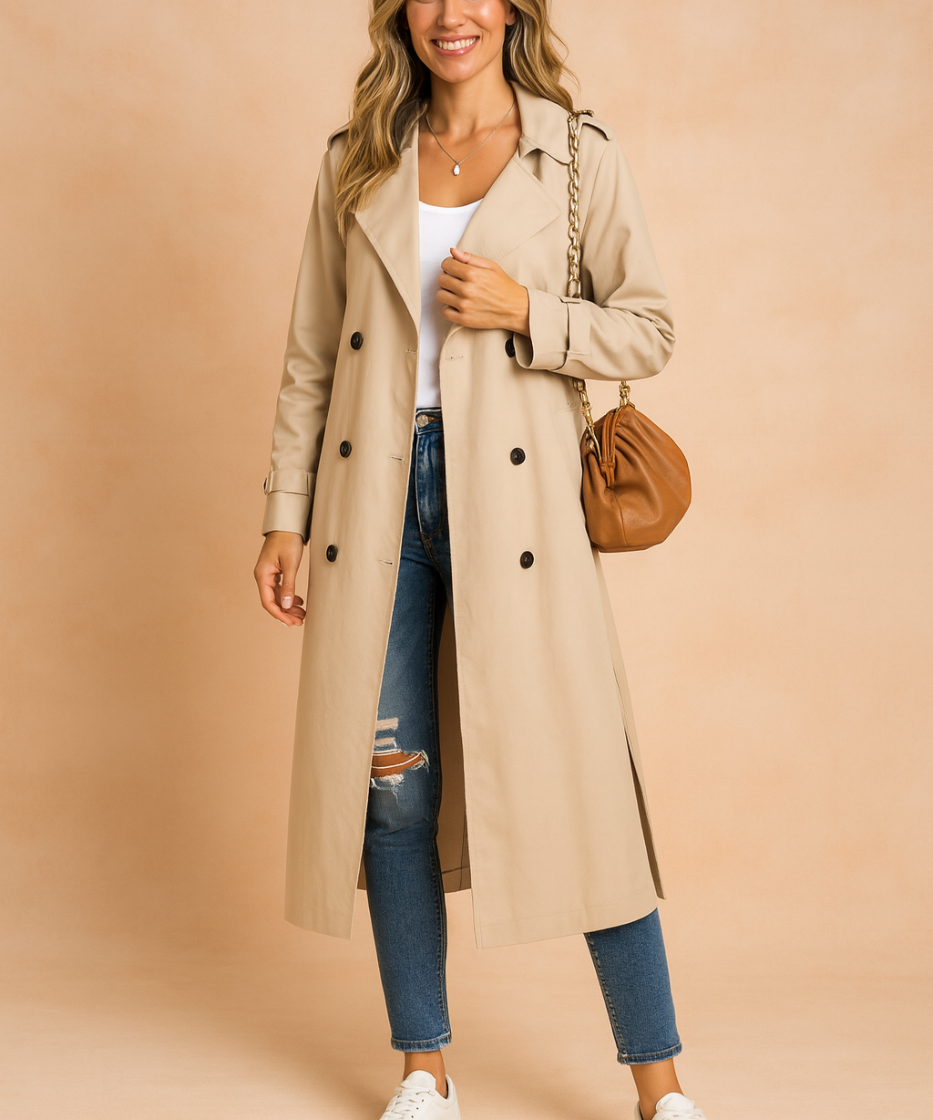 Lena | Langer Trenchcoat im Urban Style 0