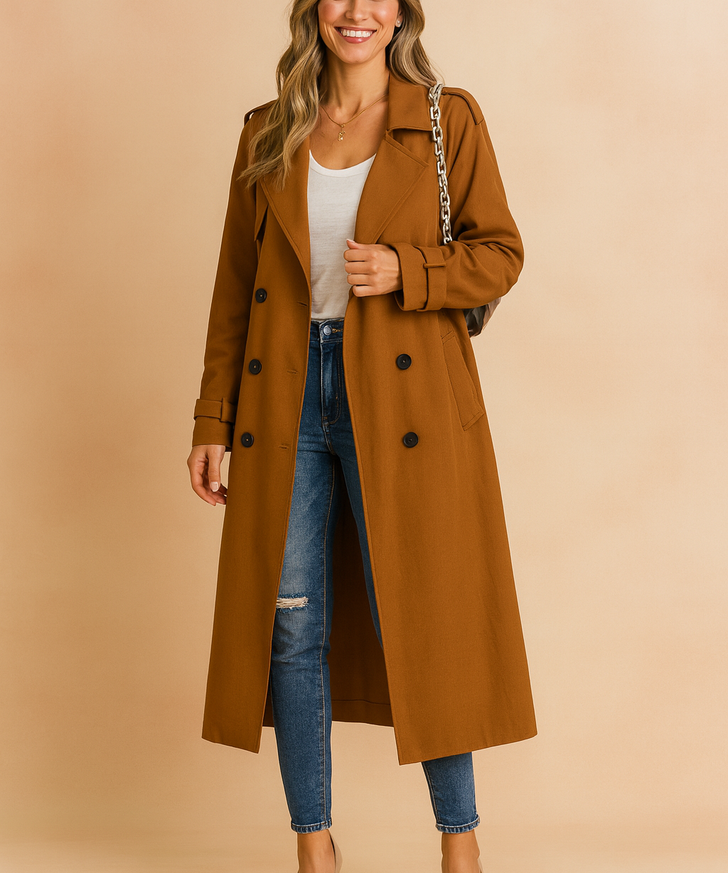 Lena | Langer Trenchcoat im Urban Style 1