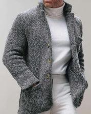 Mason | Stylisher Herrenpullover mit Knopfmuster