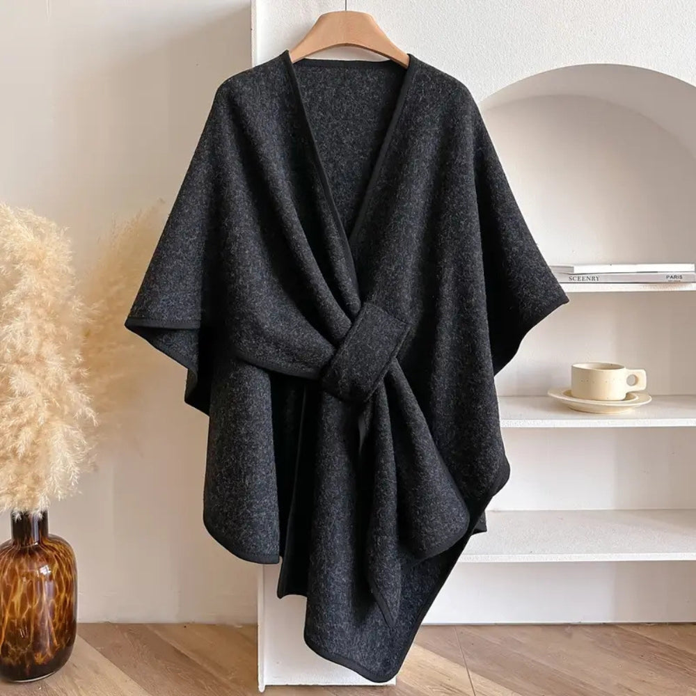 Luxuriöser Poncho-Winddichter Schalmantel 6