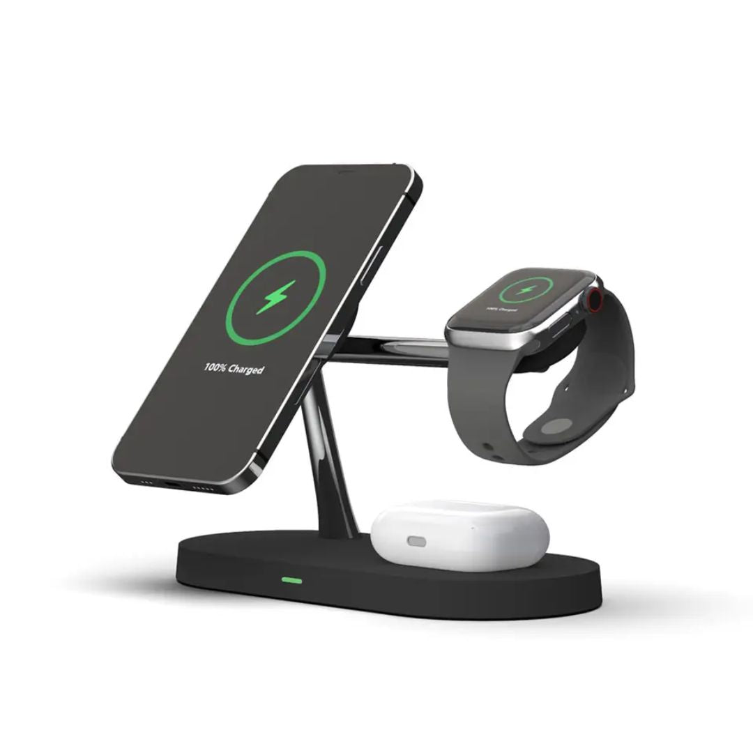 3-in-1-drahtloses Ladegerät für Smartphone, Smartwatch und Ohrhörer-Schnellladestation mit modernem Design-2