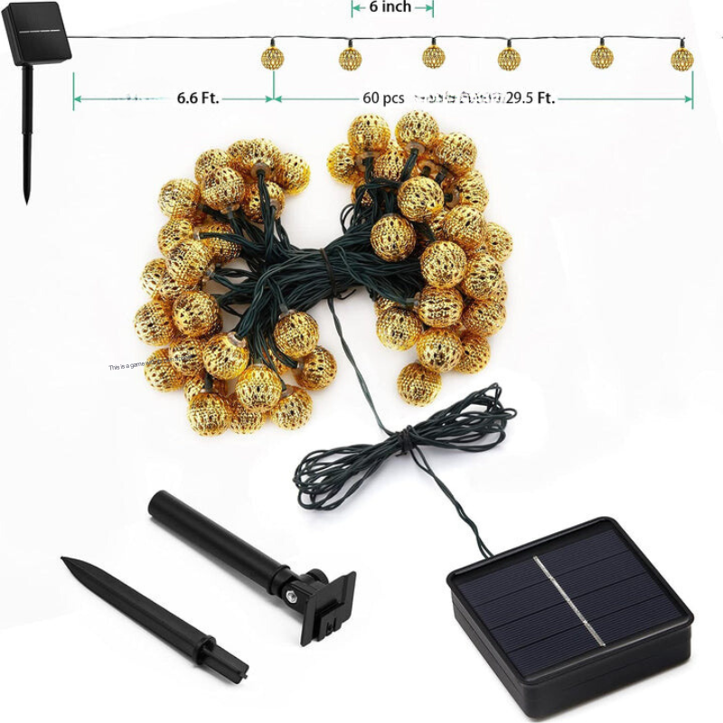 Marokkanischer Stil Wasserdichte Solar-Lichterketten - SunGlow Strings 3