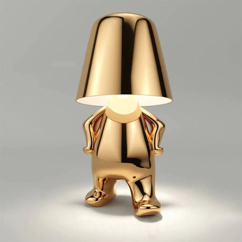 Mistero | Goldene skulpturale Tischlampe 1