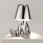 Mistero | Goldene skulpturale Tischlampe 5