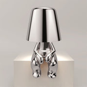 Mistero | Goldene skulpturale Tischlampe 8