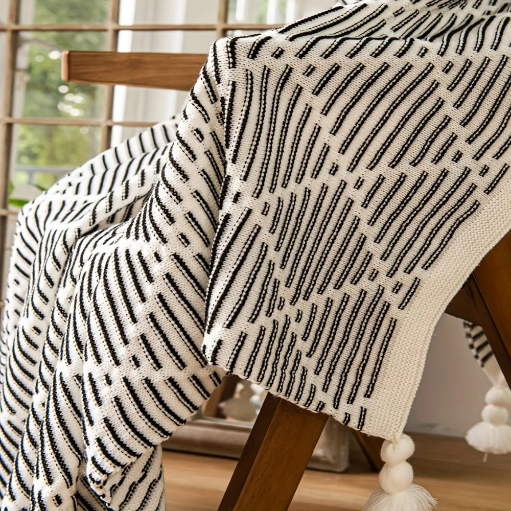 Moderne Kuscheldecke mit Diamantmuster aus Mikrofaser für Bett und Sofa 1