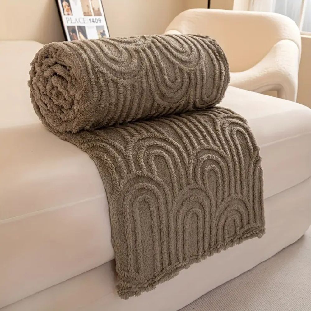Moderne Plüschdecke für Zuhause aus Mikrofaser 0