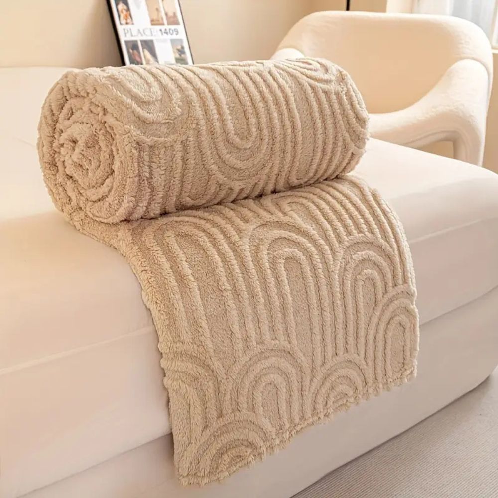 Moderne Plüschdecke für Zuhause aus Mikrofaser 9