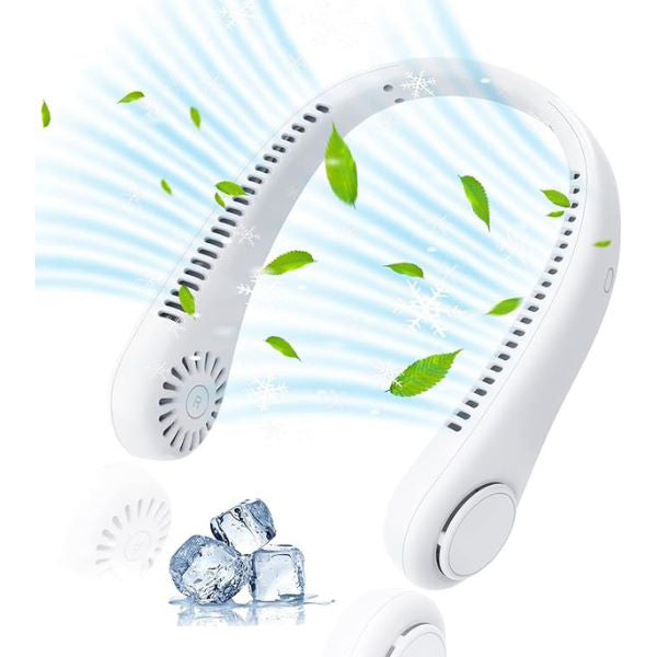  Tragbarer Nackenventilator mit einstellbaren Geschwindigkeiten-Ergonomisch, leichtes Design für Freisprechkühlung, lange Akkulaufzeit-1