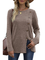 Keisha | Elegantes und Lässiges Winteroberteil mit Knopfleiste für Damen