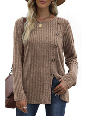 Keisha | Elegantes und Lässiges Winteroberteil mit Knopfleiste für Damen