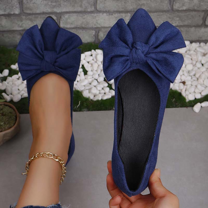Lena | Spitz-Zehen Ballerinas – Femininer Look mit Schleife