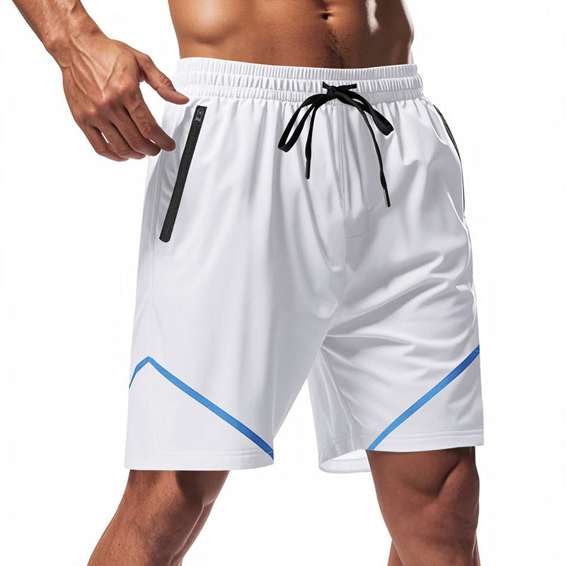  Herren -sportliche Shorts - schneller trockener, leichter Stoff - lose Passform - Knielänge - Reißverschluss in Taschen-1