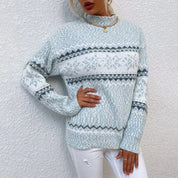 Nancy | Modischer Damen-Winterpullover mit Norwegermuster