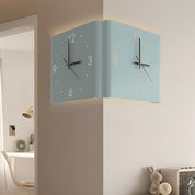 Quadratisch metallstile hinterleuchtete Led -Ecke Wanduhr moderne Wanddekoration 2
