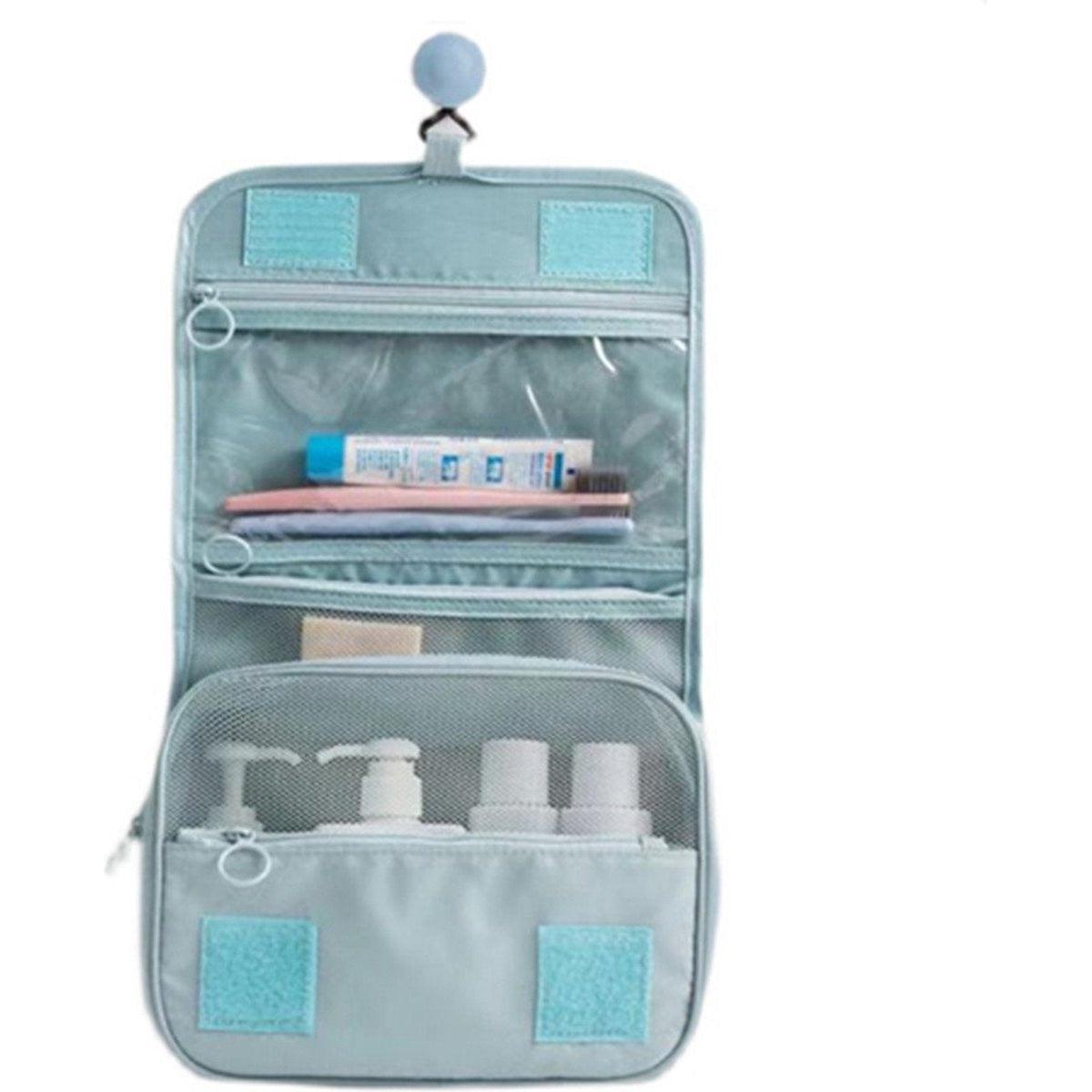 Nadia Helleblaue Reise-WC-Tasche mit praktischem Haken