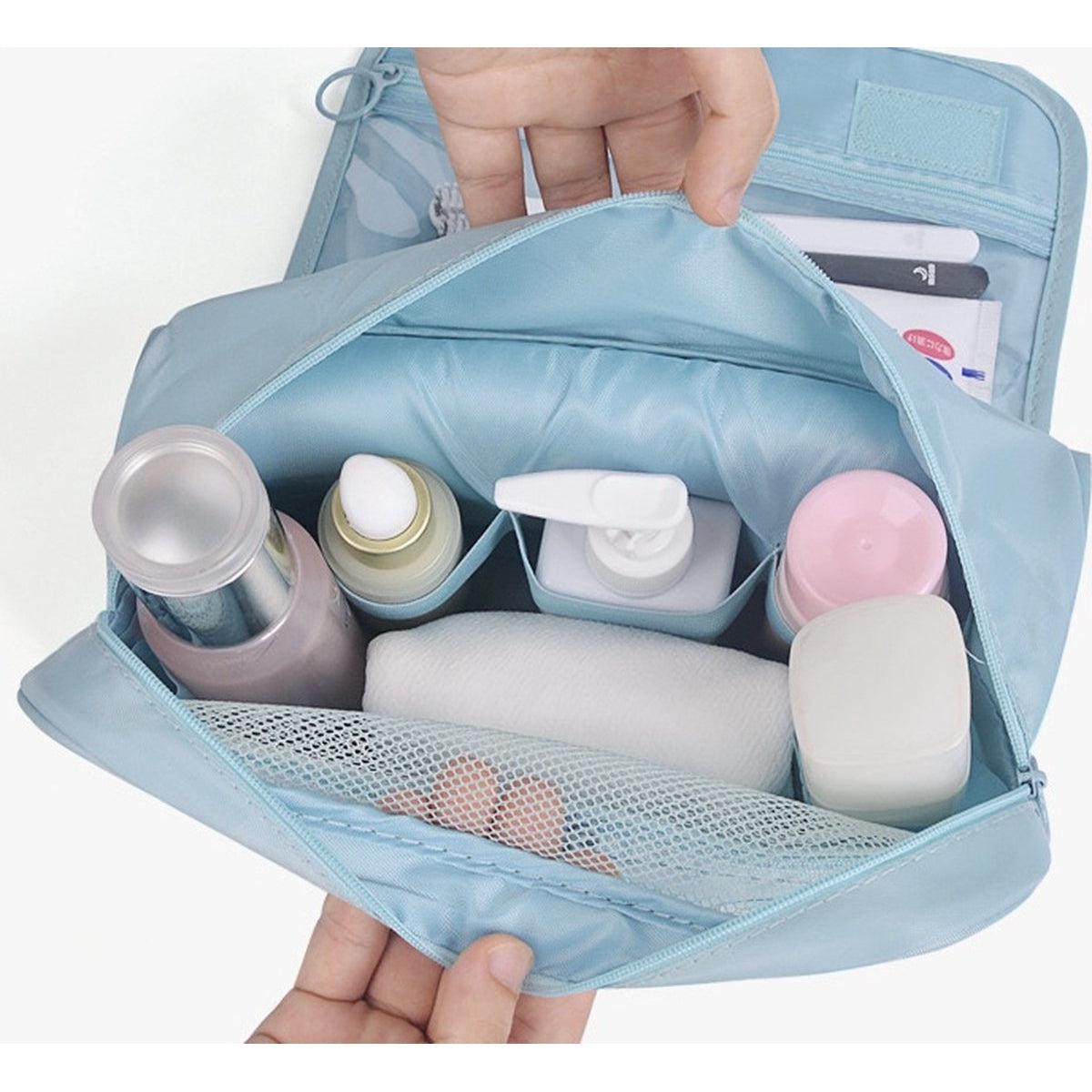 Nadia Helleblaue Reise-WC-Tasche mit praktischem Haken