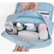 Nadia Helleblaue Reise-WC-Tasche mit praktischem Haken