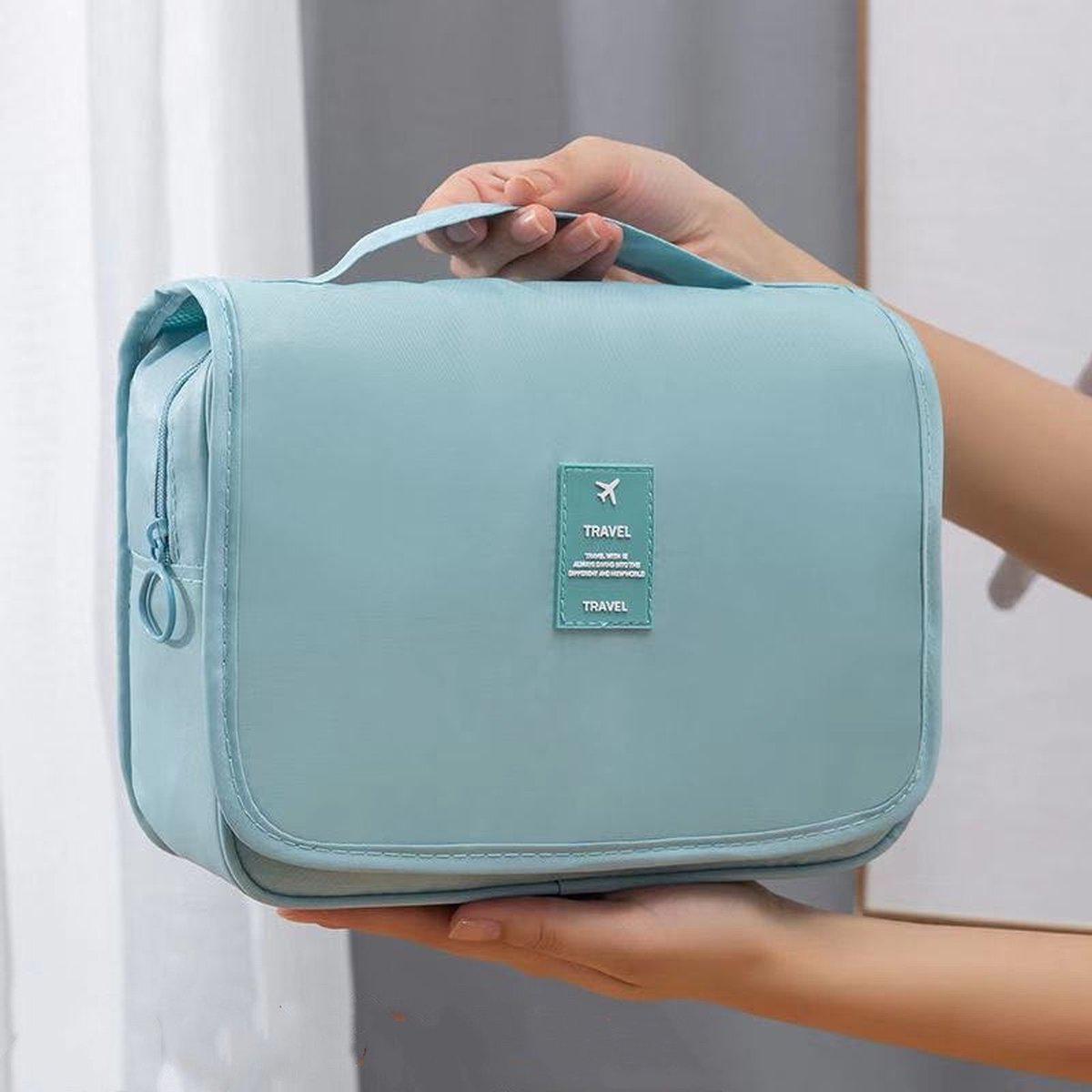 Nadia Helleblaue Reise-WC-Tasche mit praktischem Haken