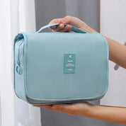 Nadia Helleblaue Reise-WC-Tasche mit praktischem Haken