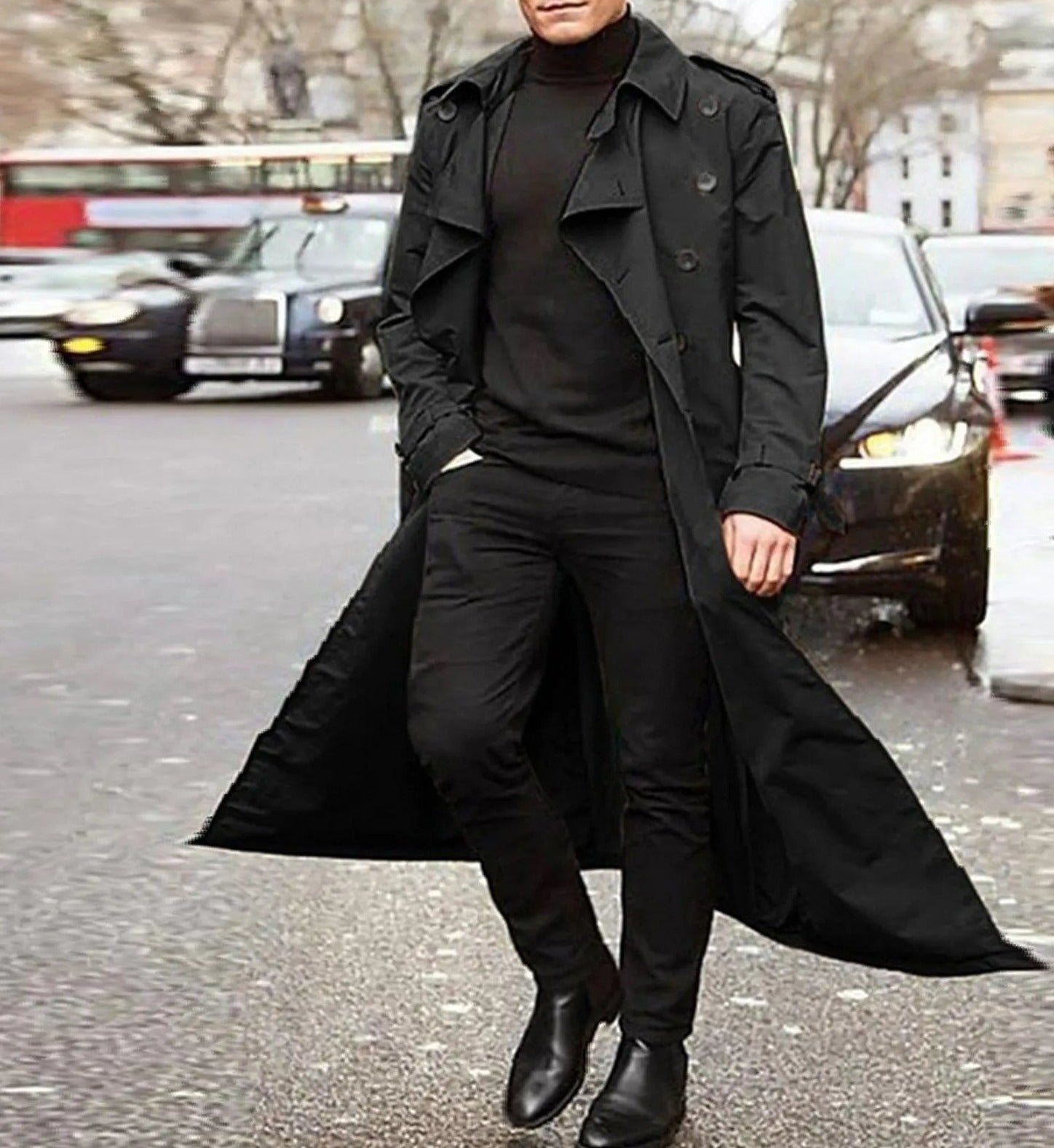 Simon | Moderner Herren Trenchcoat mit Schlichtem Design