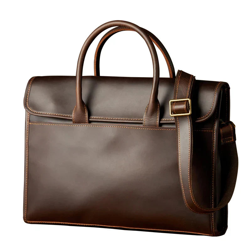 Liam | Herren Echte Leder Business Aktentasche Crossbody Messenger Tasche