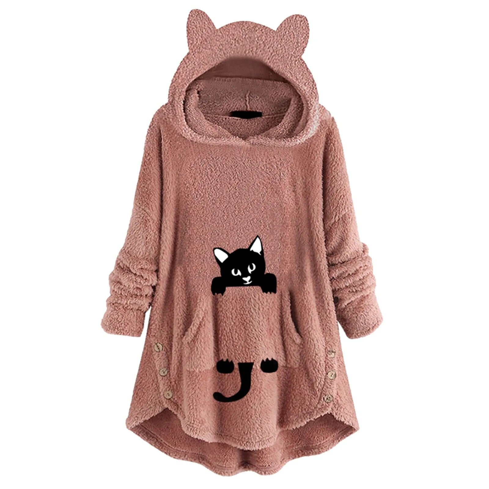 Fiona | Gemütlicher Kapuzenpullover mit Katzenohren