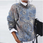 Solen | Stilvoller Damenpullover mit Blumenprint