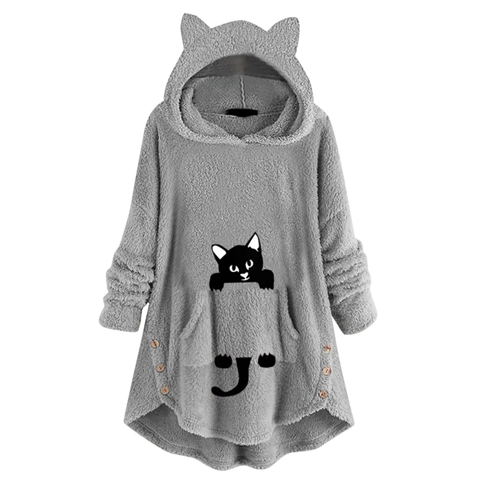 Fiona | Gemütlicher Kapuzenpullover mit Katzenohren