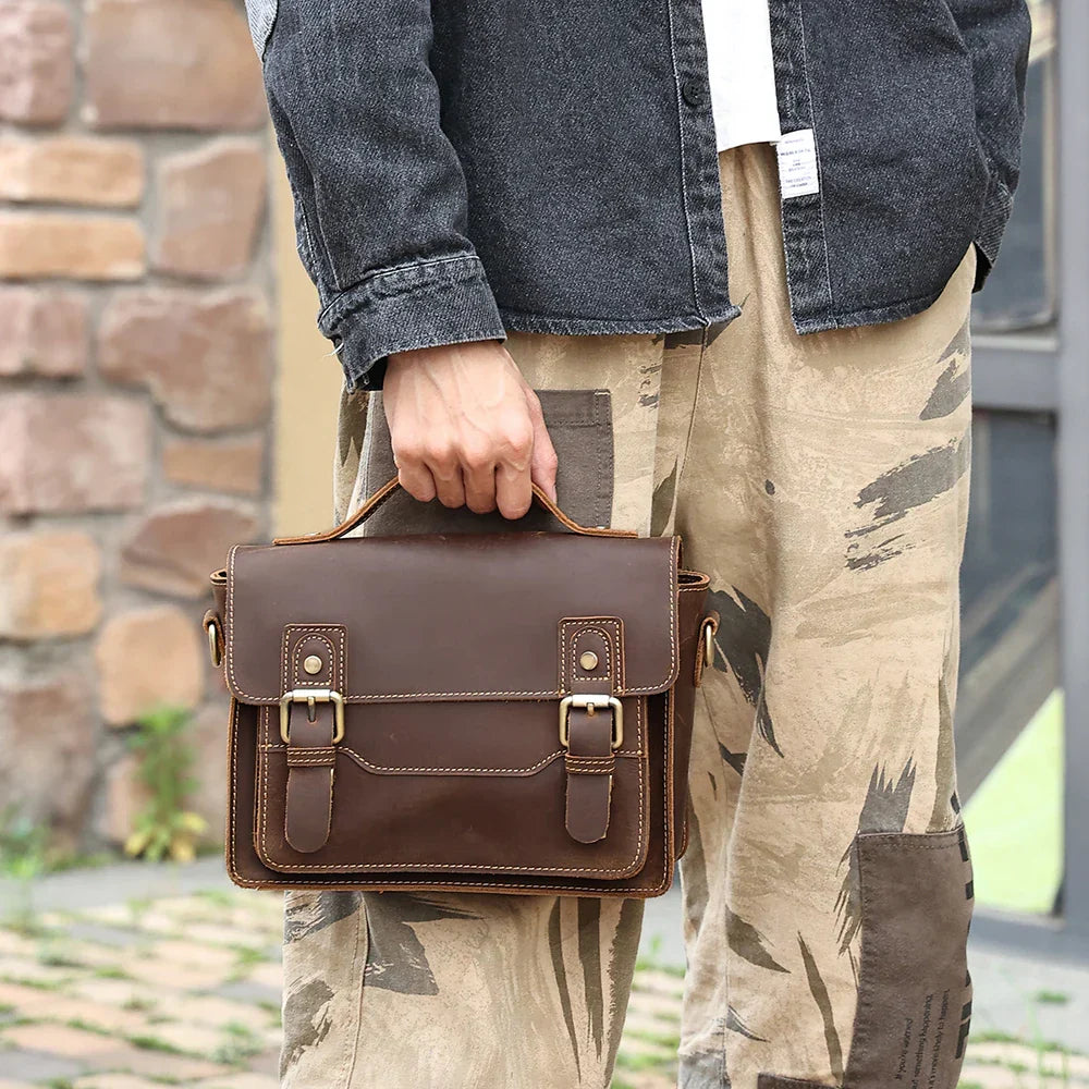 Oliver | Herren Casual Leder Crossbody Umhängetasche