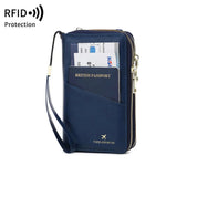 Valery | RFID-blockierende Reisepasshülle mit Trageriemen