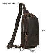 Mason | Herren Retro Echte Ledertasche Anti-Diebstahl Umhängetasche Brusttasche