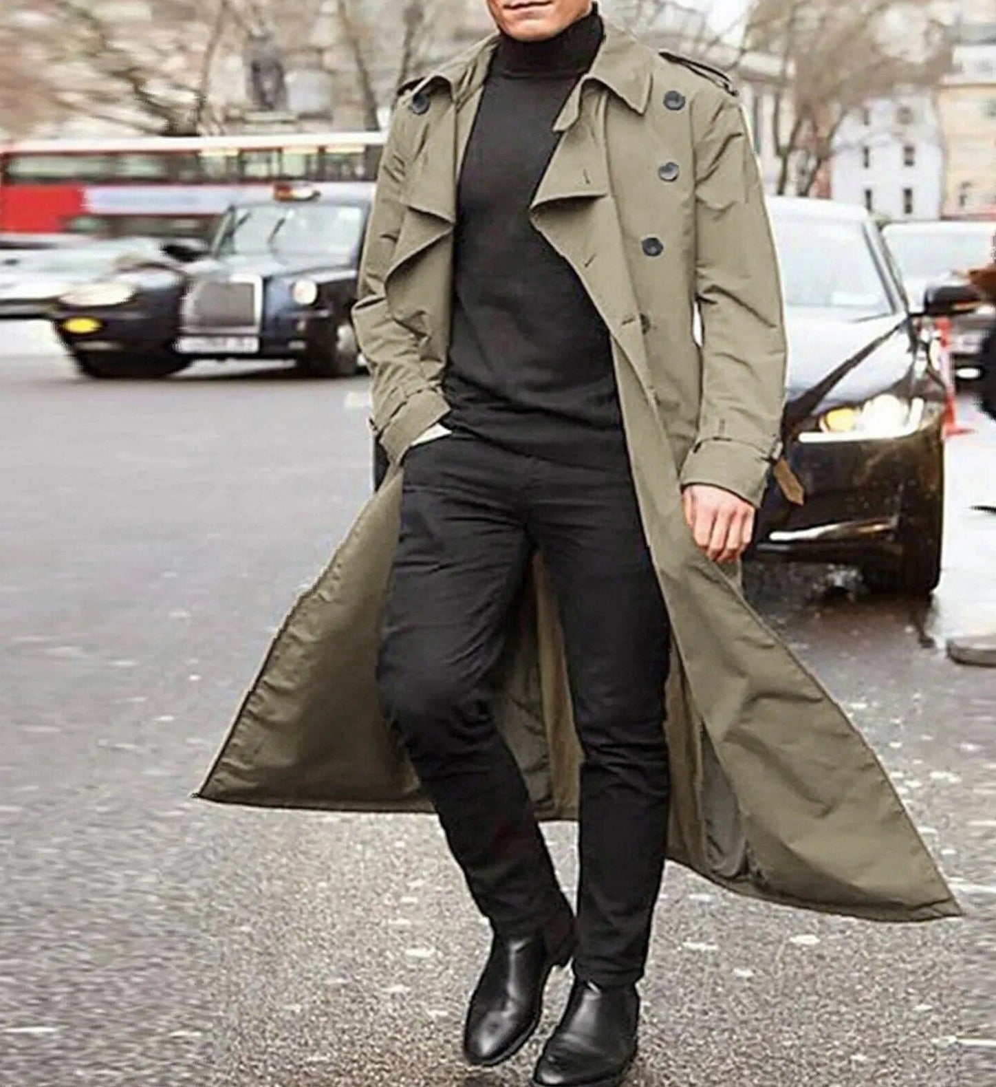 Simon | Moderner Herren Trenchcoat mit Schlichtem Design