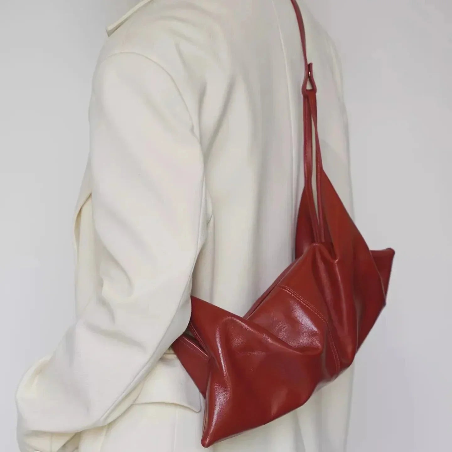 Luna | Damen Kleine Falten Leder Crossbody Handtasche