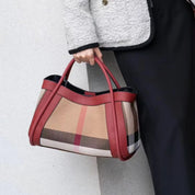 Sophia | Damen Leder Patchwork Große Crossbody Handtasche