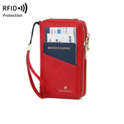 Valery | RFID-blockierende Reisepasshülle mit Trageriemen