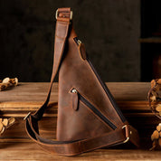 Lars | Echtes Leder Dreieck Schultertasche