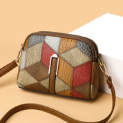 Sophie | Damen Patchwork Leder Mini Umhängetasche