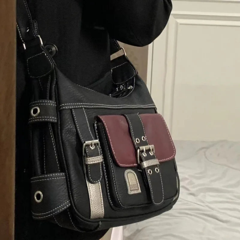Leila | Vintage PU Leder Damen Crossbody Handtasche