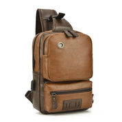 Noah | Reis Crossbody-Tasche aus PU-Leder mit Ladeanschluss