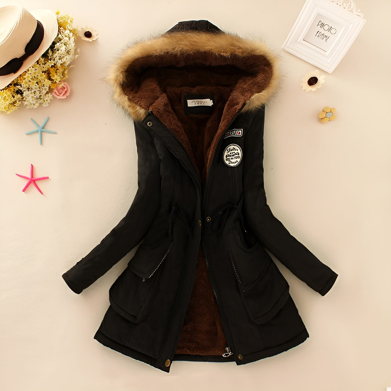 HILDE | Warme Gefütterte Winterjacke mit Kapuze für Damen