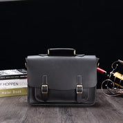 Liam | Retro PU Leder Aktentasche Crossbody Messenger Tasche