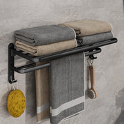  EasyToWel - Faltbares schwarzes Handtuchregal - intelligent und Raumspeicher-2