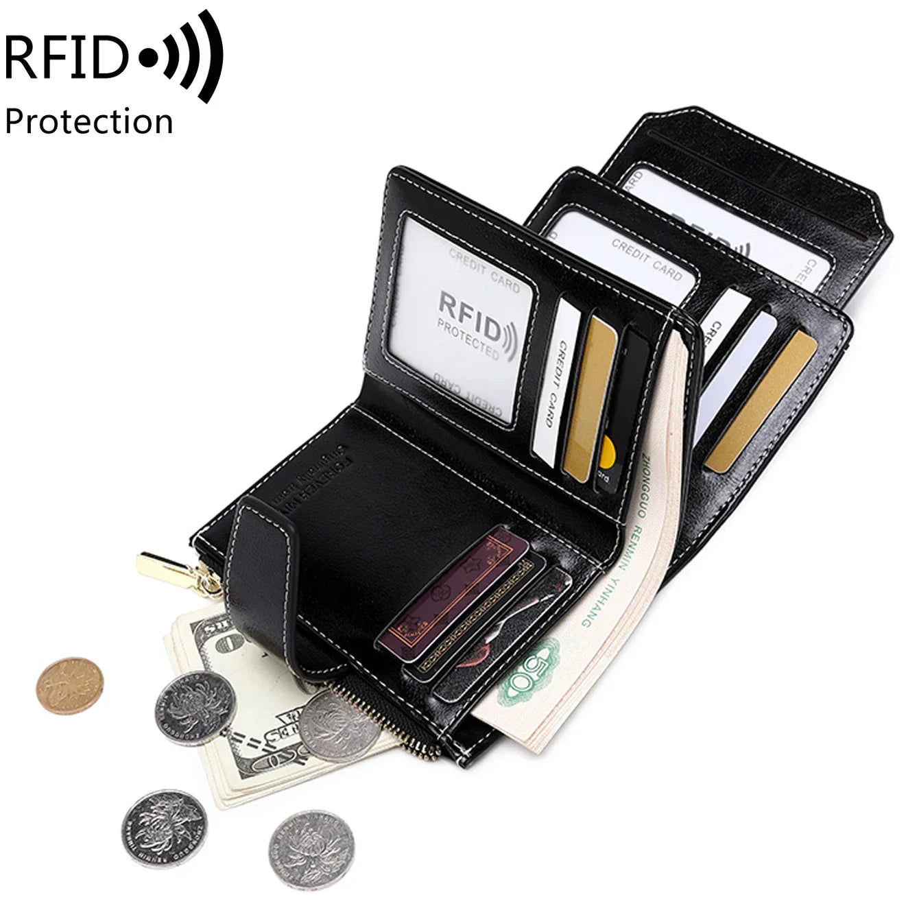 Henley | Kompakte RFID-blockierende Trifold-Reisebrieftasche