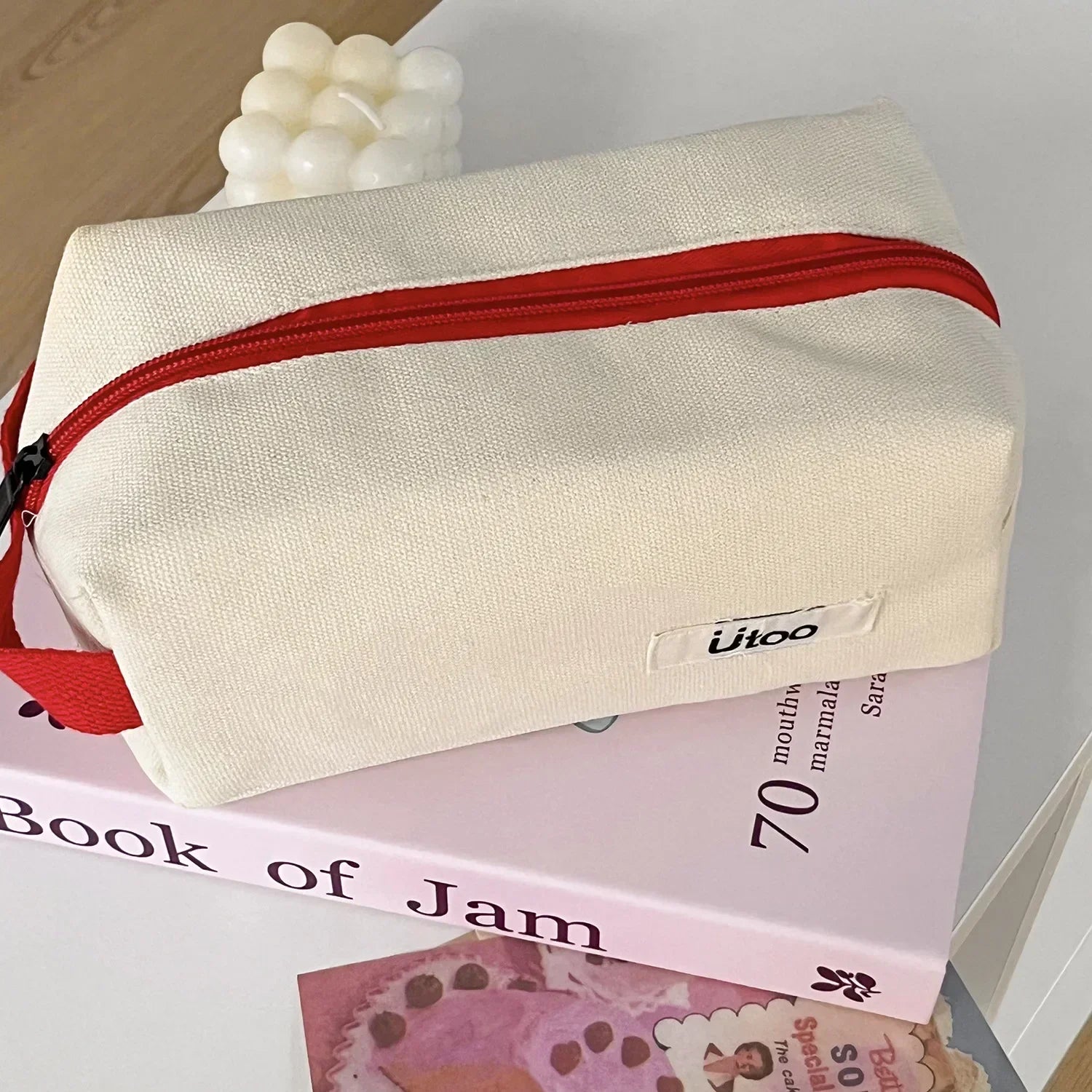 Marleigh | Canvas Kosmetik-Make-up Tasche