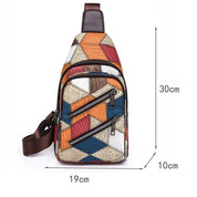 Fleur | Damen Farbblock Crossbody Tasche aus geprägtem PU-Leder