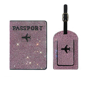 Lottie | Glitzernder Reisepasshalter & Gepäckanhänger Set