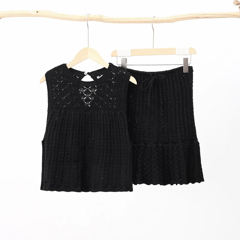 Amari | Baumwolle Häkel Zwei-Teiler Set