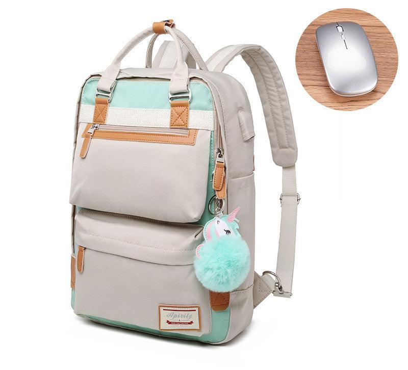Schulter-Laptoptasche 15,6-Zoll-Damenmode Wasserdicht und stoßfest 11