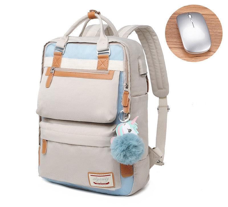 Schulter-Laptoptasche 15,6-Zoll-Damenmode Wasserdicht und stoßfest 13
